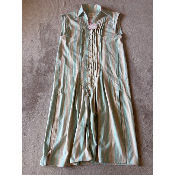 Umgee Dresses & Skirts - Umgee‎ Women's Small Striped Maxi Sleeveless Button Down Dress Mint Beach